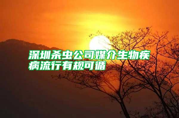 深圳殺蟲(chóng)公司媒介生物疾病流行有規(guī)可循
