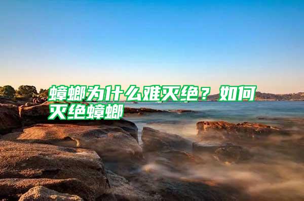 蟑螂為什么難滅絕？如何滅絕蟑螂