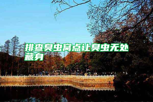 排查臭蟲窩點(diǎn)讓臭蟲無處藏身