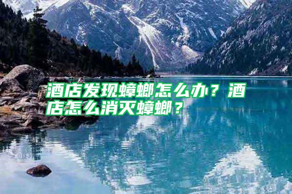 酒店發(fā)現(xiàn)蟑螂怎么辦？酒店怎么消滅蟑螂？