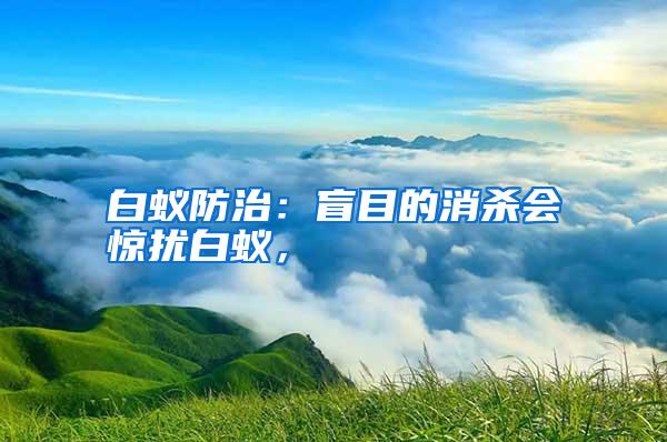 白蟻防治：盲目的消殺會驚擾白蟻，