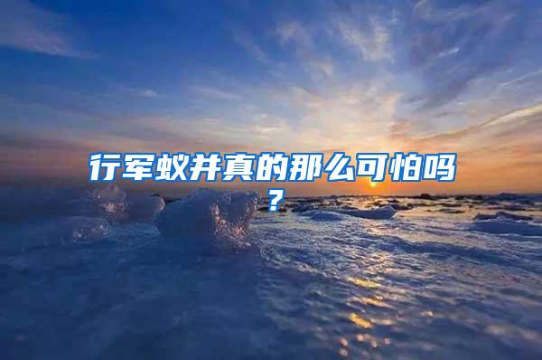 行軍蟻并真的那么可怕嗎？