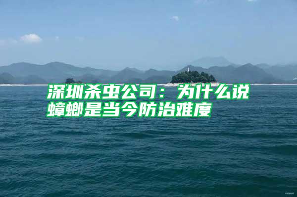 深圳殺蟲公司:為什么說蟑螂是當(dāng)今防治難度