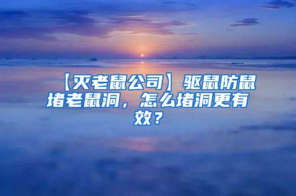 【滅老鼠公司】驅(qū)鼠防鼠堵老鼠洞，怎么堵洞更有效？