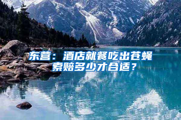 東營:酒店就餐吃出蒼蠅 索賠多少才合適?