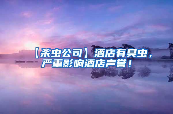 【殺蟲(chóng)公司】酒店有臭蟲(chóng)，嚴(yán)重影響酒店聲譽(yù)！