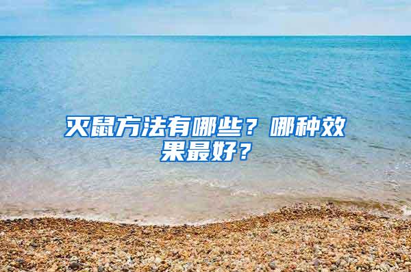 滅鼠方法有哪些？哪種效果最好？