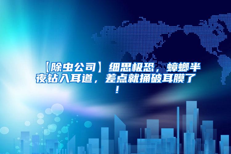 【除蟲公司】細思極恐，蟑螂半夜鉆入耳道，差點就捅破耳膜了！