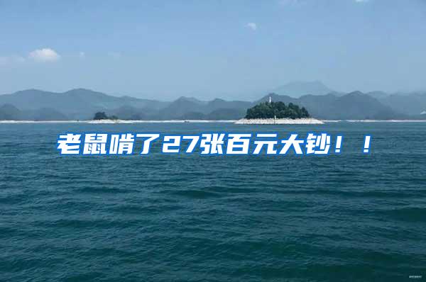 老鼠啃了27張百元大鈔！！